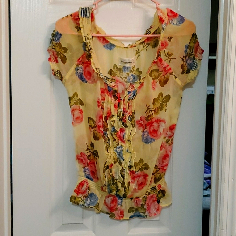 Beautiful silky floral top